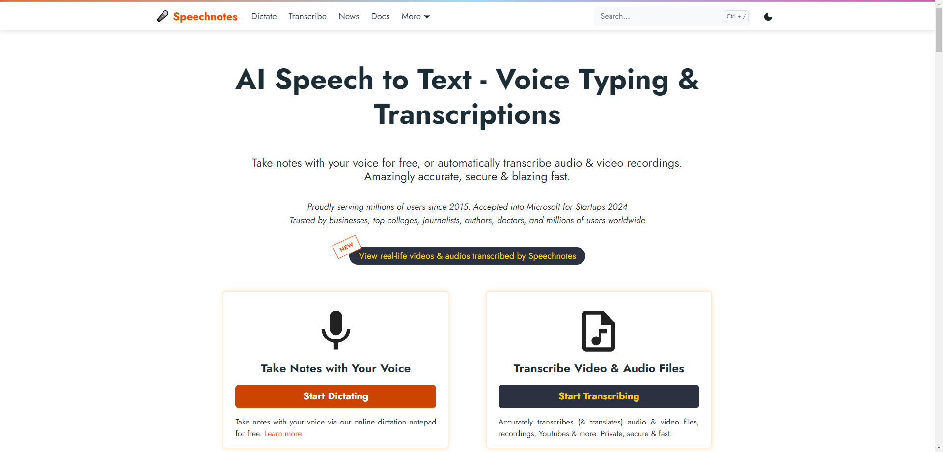 Speechnotes Free Voice to Text Platform