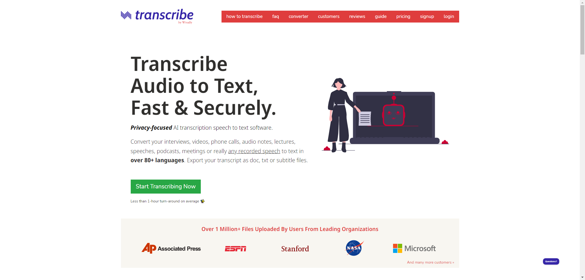 Transcribe by Wreally Audio to Text Software