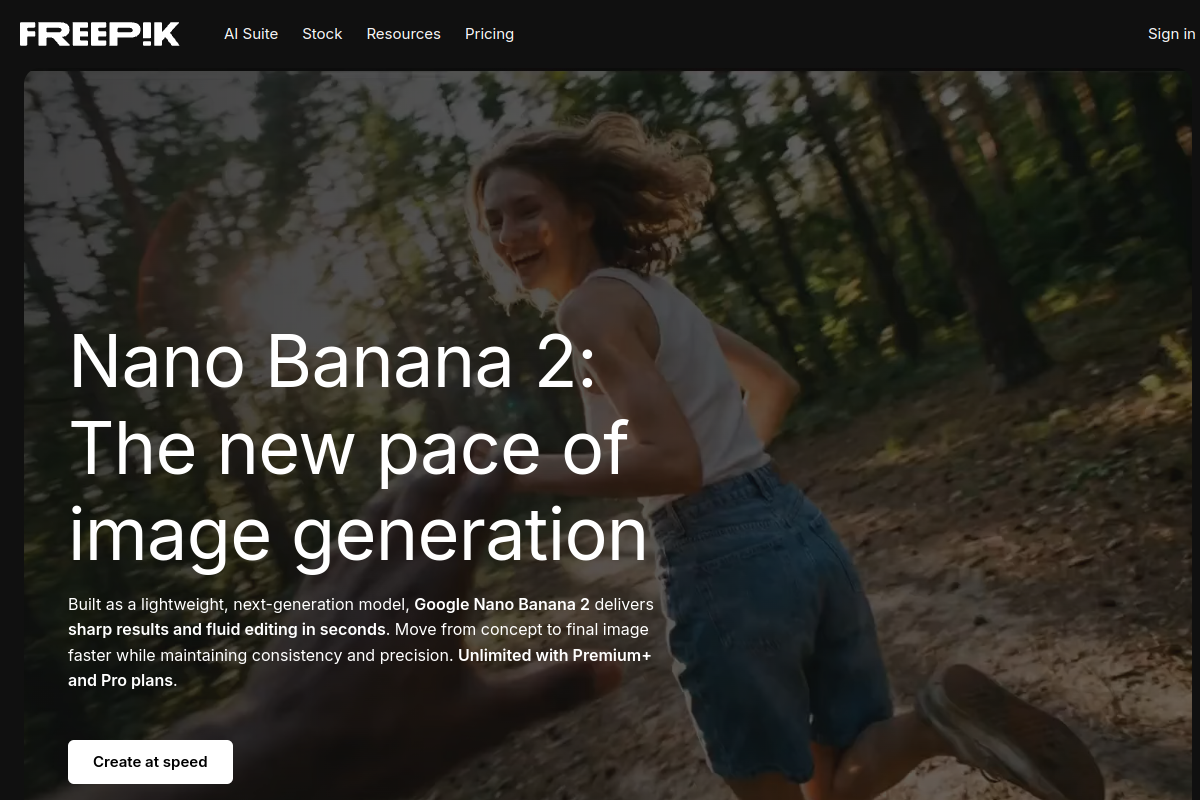 Freepik AI screenshot