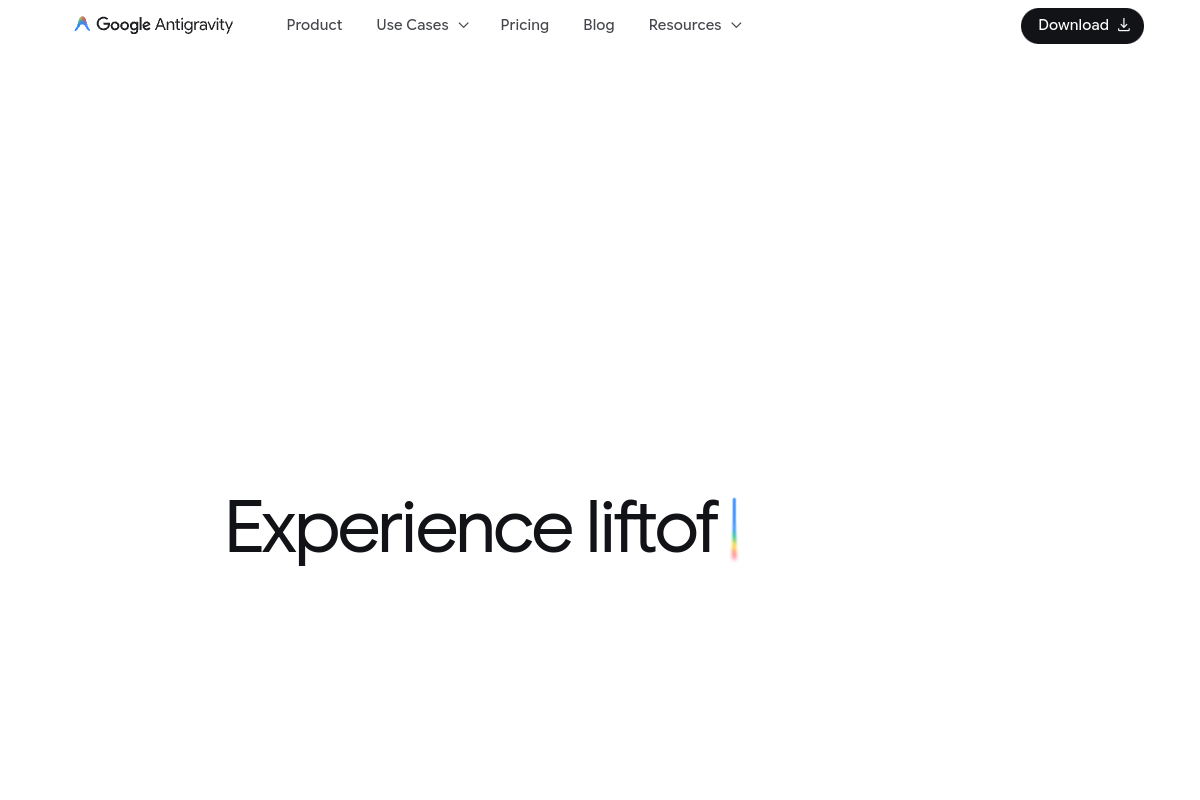 Google Antigravity screenshot