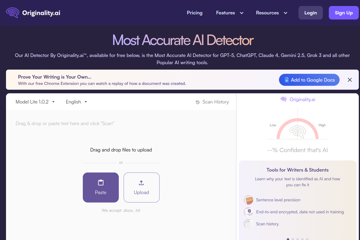 Originality.AI screenshot