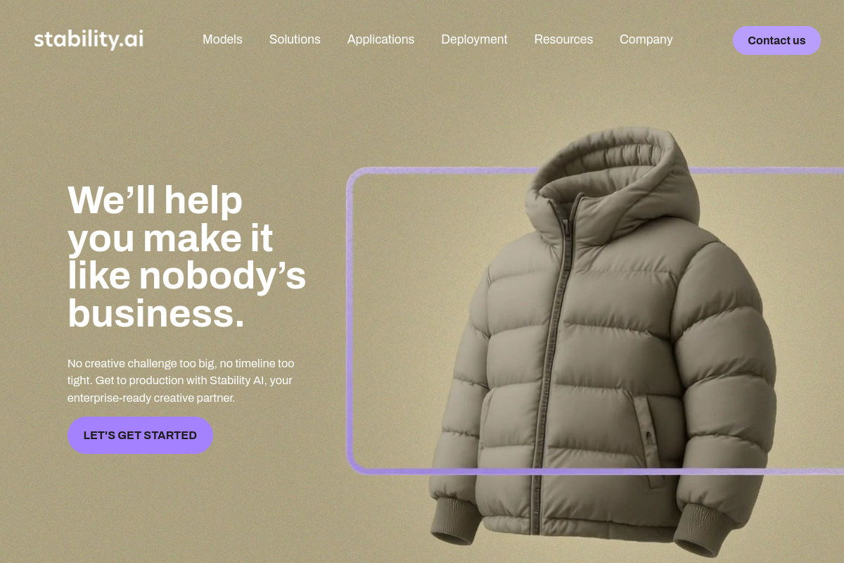 Stability AI screenshot