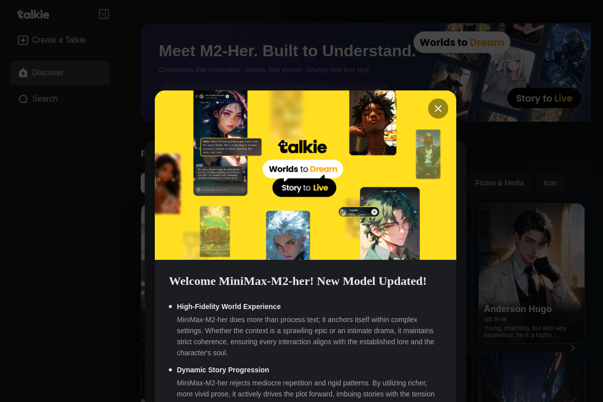 Talkie AI screenshot